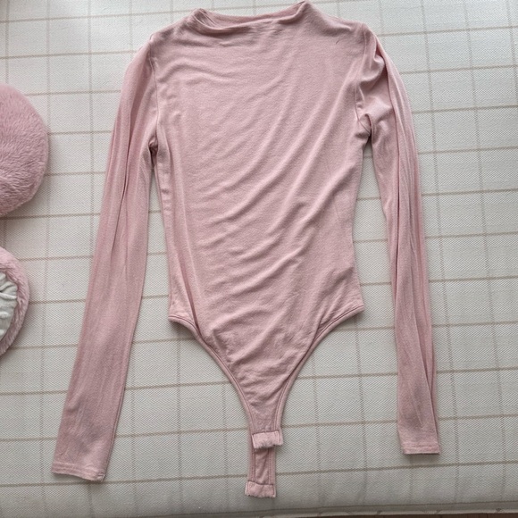 Light Pink Soft/Stretchy Bodysuit - Picture 2 of 3